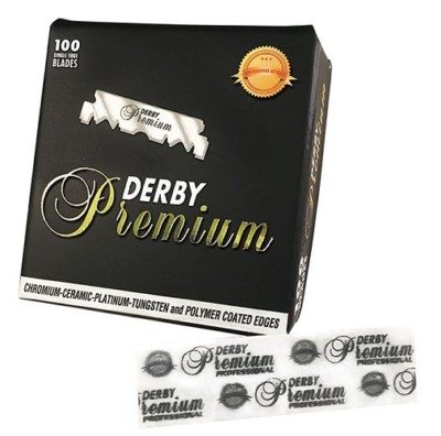 The Shave Factory Straight Edge Razor Kit Matte / 100 Derby Professional Single Edge Razor Blades