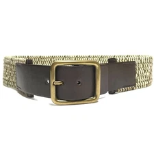 Target Women's Belt Small-Medium Brown Army Green Wide Woven Stretch Ladies
