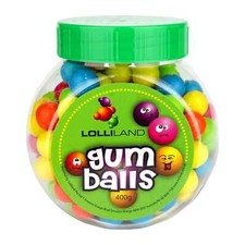 Kids Party Fun Party Treats Coloured Gumballs Gum Balls Lolly Buffet 400g Jar