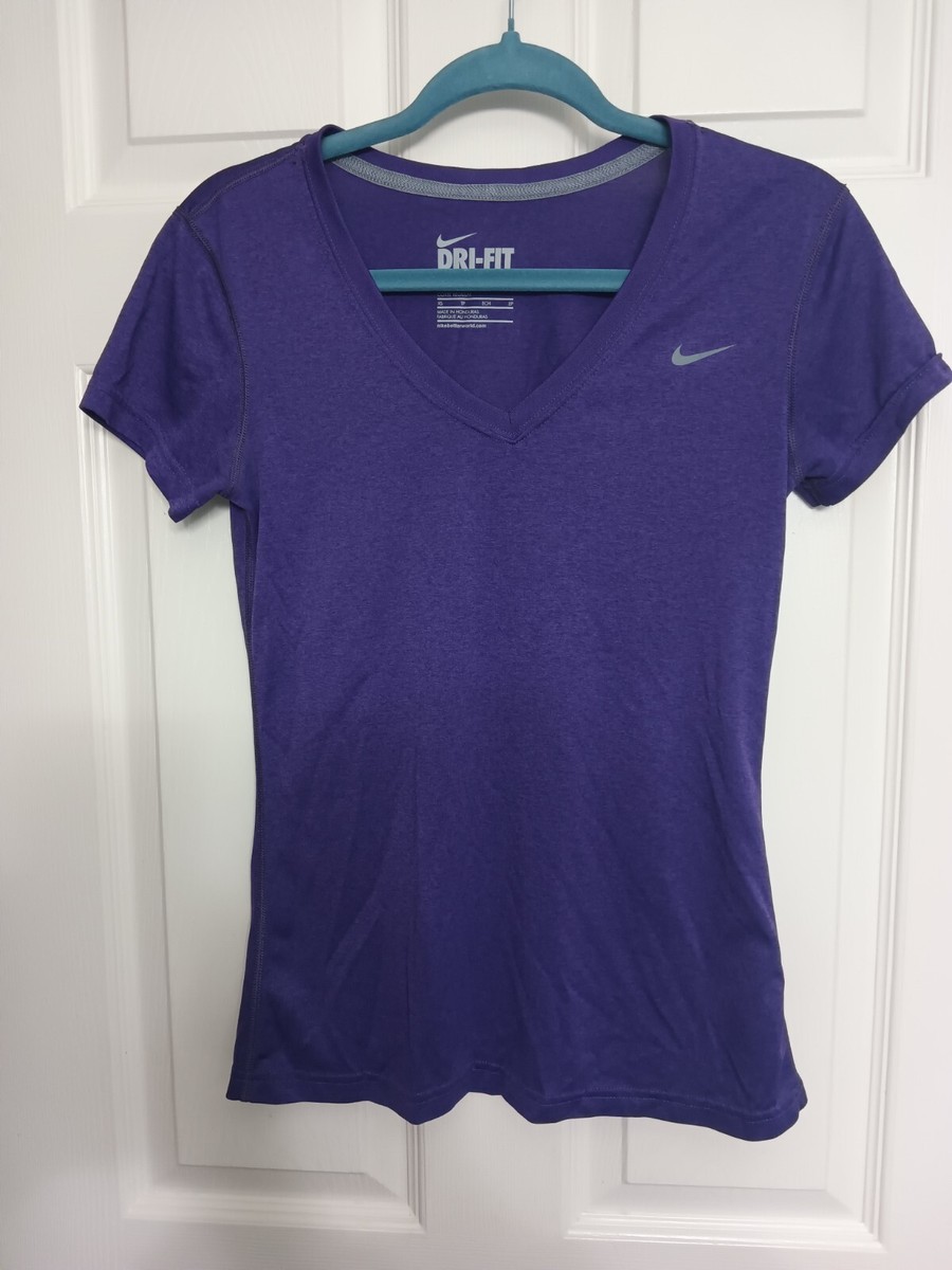 nike dri fit women's v neck shirts
