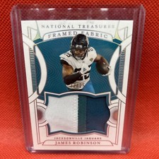 2021 Panini National Treasures Framed Fabric Holo Silver /25 James Robinson FFJR
