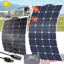 200W Mono Flexible Solar Panel 12v Portable Power Charge Camping Home RV Battery
