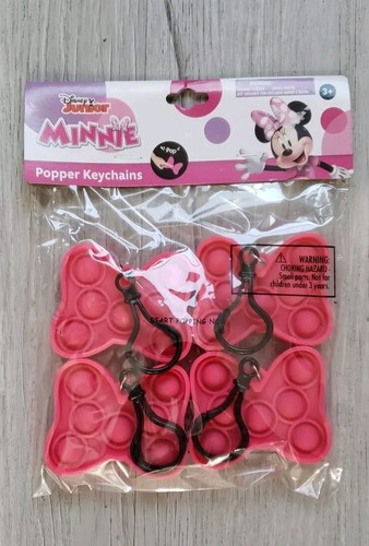 (Lot Of 4) Minnie Mouse Fidget Pop Toy, keychain 4 Pk Total 16 Toddler Fidget. - Picture 2 of 3