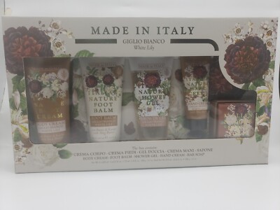 SAPONERIE MARIO FISSI WHITE LILY SPA GIFT SET BODY LOTION WASH, HAND CREAM,  SOAP | eBay