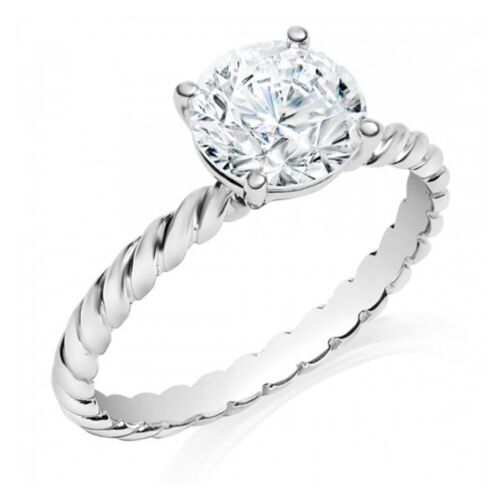 950 bague de mariage en diamant créée en platine 1,50 carat IGI / GIA certifiée laboratoire - Photo 1/9