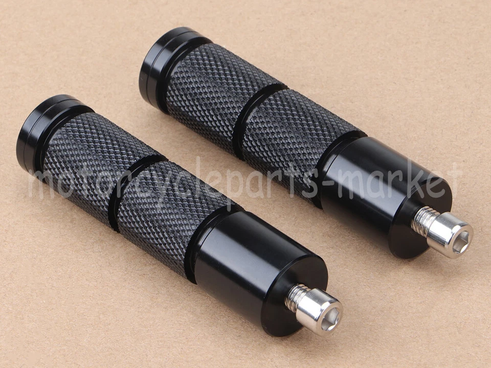 Pedales de aluminio negro para motocicleta Honda Suzuki Kawasaki Ducati GT1000 Foto 3 de 4