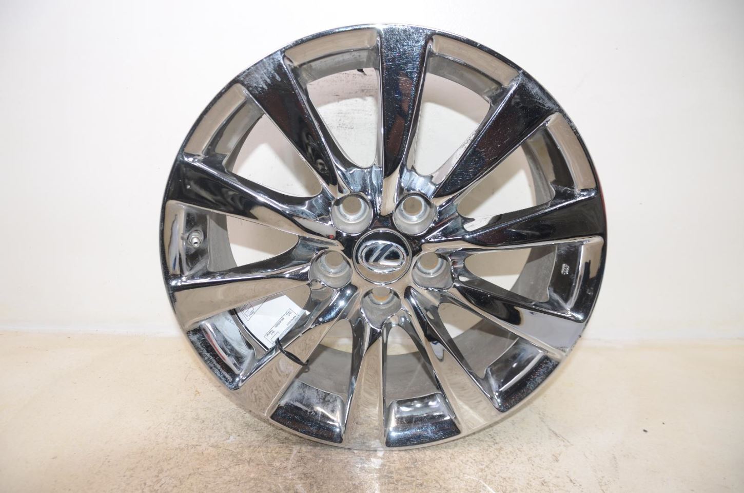 2010 2011 2012 LEXUS LS460 18x7.5 Chrome Alloy 10 Spoke Wheel Rim        906162