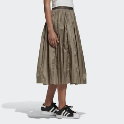 adidas Originals women Loose fit PLEATED MIDI SKIRT Logo Elastic