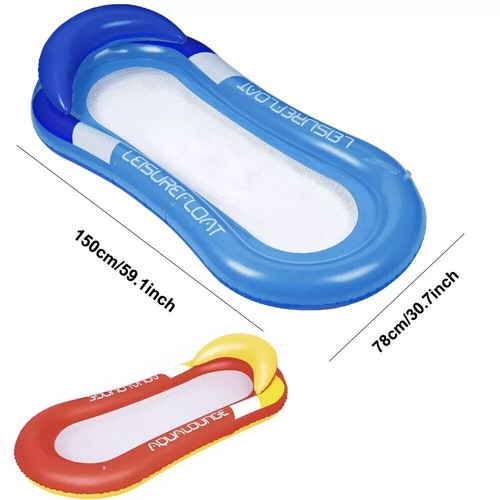 2pcs Inflatable Portable Floating Water Hammock Float Pool Bed Swimming Chair - Picture 23 of 30