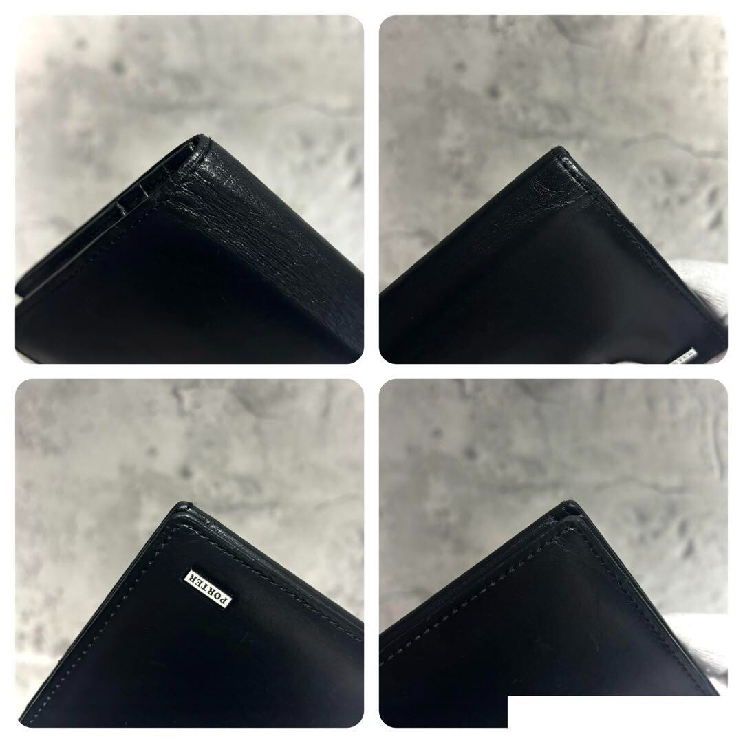 Yoshida & Co. PORTER SHEEN leather Long Wallet color Black fashion