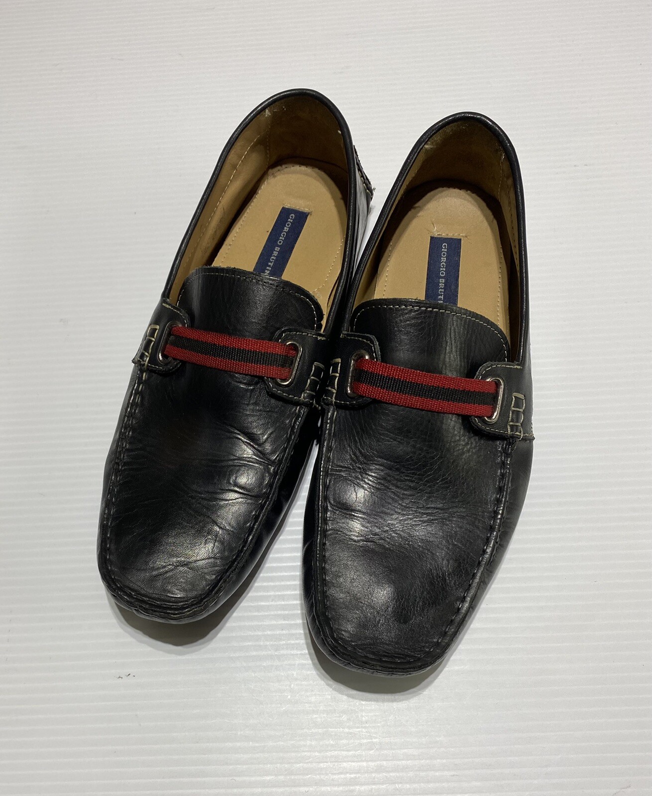 Giorgio Brutini Black Leather Driving 