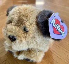 NEW 1997 Vintage Puffkins Fetch Dog Puppy Plush Stuffed Animal Toy Friend W7