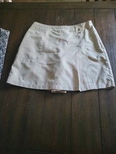 Izod Xtra Dry Tennis Skort Flat Front Inside Is Shorts Tan Sz 8 Preppy School
