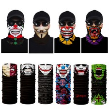 Mens Seamless Neck Gaiter Balaclava Halloween Face Mask Bandana Anti-UV Scarf US