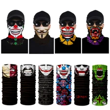 Mens Seamless Neck Gaiter Balaclava Halloween Face Mask Bandana Anti-UV Scarf US