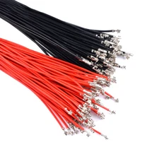10cm 20cm 30cm Tinned Electronic Wire Terminal Cable Single / Double Head 2.54mm