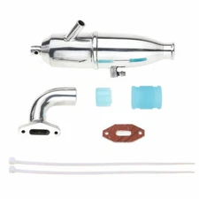 W10001 Exhaust Pipe Tubing Side Muffler for 1/10 Nitro RC Car HPI HSP Losi Axial