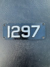 1297 Bus Coach Fleet Number Chassis Plate Sign Badge