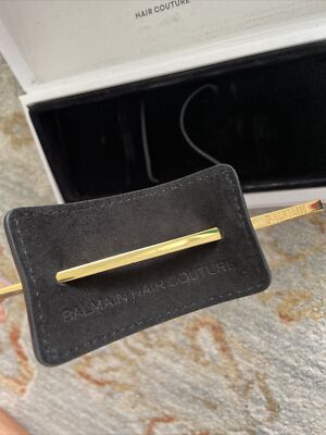 Authentic Balmain Hair Barrette Mint Leather hair  display picture 2