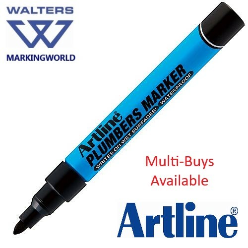 Artline Plumbers Permanent Marker Pen Marks Wet Surfaces (Pipes Plastic  Metal)