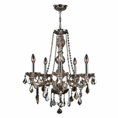 Worldwide Lighting Provence Collection 5 Light Chandelier 21'' D x 26'' H Medium