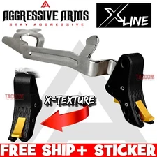 AGGRESSIVE ARMS X-LINE PVD BLACK GOLD TRIGGER & BAR Gen 3 GL0CK 17 19 22 23 26