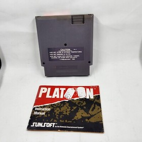 Platoon (1988, Nintendo NES) Authentic Cartridge /w Booklet /w Sleeve