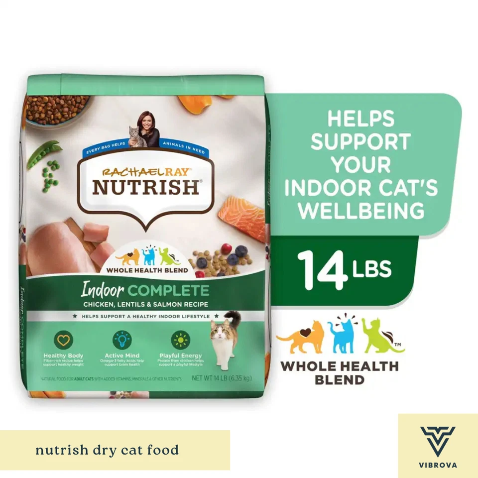 Nutrish Katzentrockenfutter | Indoor Complete Huhn Linsen & Lachs Rezept 14 lb