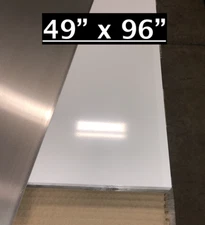 49" x 96" White Aluminum Sheet, Flat .030” Thick - Cargo Trailer Repair, etc.