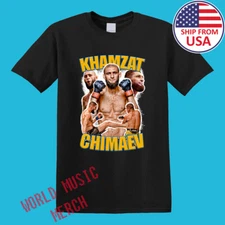Khamzat Chimaev Borz MMA Fighter Men's Black Size S-5XL