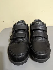 Propet Shoes Mens 12X (3E) Malcolm Sneakers ,Black Leather, (SAS Tripad Padding)