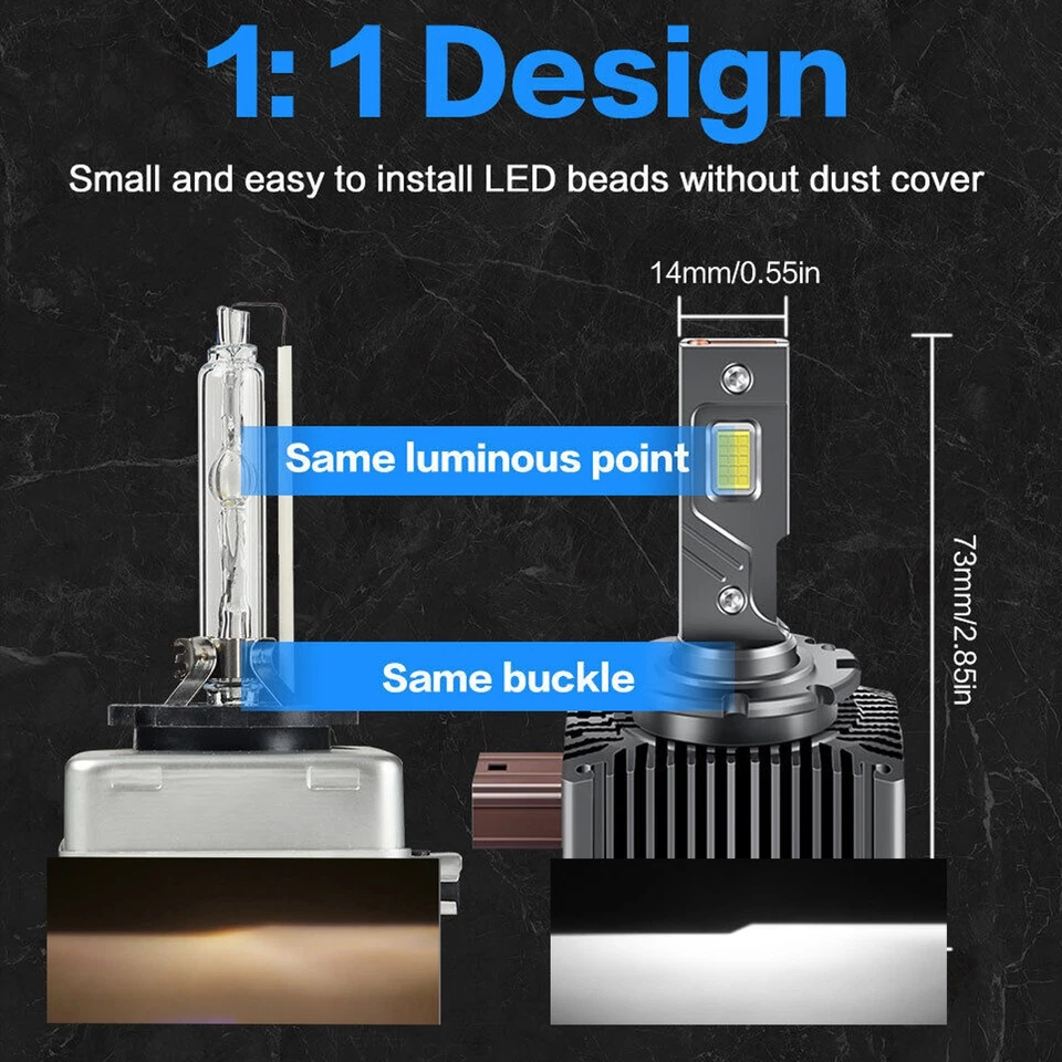 Bombillas de alta potencia D1R D1S para Mercedes-Benz Sprinter 3500 2010-2013 faros LED Foto 4 de 4