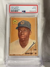 1962 Topps Lou Brock Star Rookie Card #387 PSA 4 VG-EX RC. rookie card picture