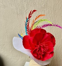 Kentucky Derby Hat Church Tea Party Hat with Wide Brim