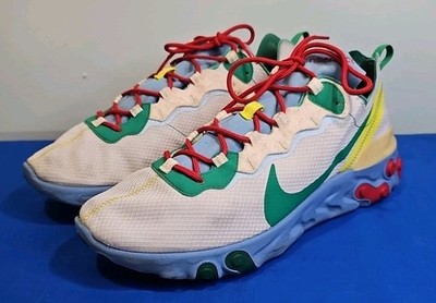 NIKE REACT ELEMENT 55 Guava Ice Vast Grey Red Lucid Green CT1142-800 Size 13
