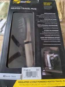 Road Trip 12 Volt Digital Heated Travel Mug New.