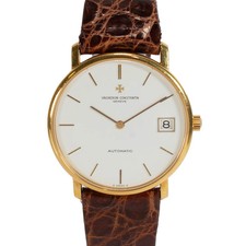 Vintage Vacheron Constantin Patrimony 35MM 44001 Date Sigma White 18K Gold Watch 3