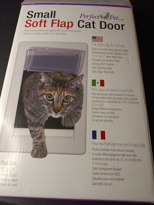 Perfect Pet Small Soft Flap Cat Door New Open Box For Up To 12 Pounds 