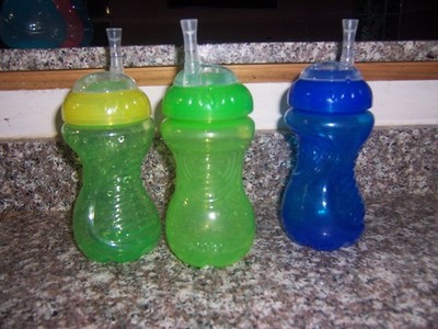 Nuby cups straw   Cup lot  Sippy cup  Bag H