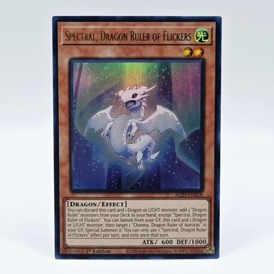 Yugioh! Spectral, Dragon Ruler of Flickers ALIN-EN018 Ultra Rare 1st Edition