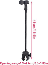 Gooseneck Microphone Stand Crab Clamp 11.8" Flexible Adjustable Desk Arm Music