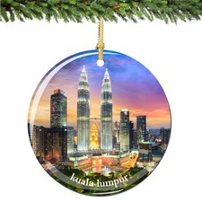 Kuala Lumpur Christmas 2.75 Inches, Red, Purple, Orange, Blue, Yellow