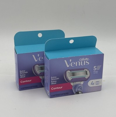 Gillette Of 2  Venus Swirl & Platinum Deluxe Women's Razor Blade Refills 4