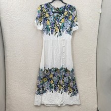 FREE PEOPLE Jaimie Floral Print Wrap Midi Dress Boho Prairie