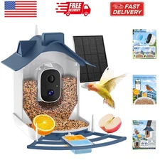 Bird Feeder with Camera, AI Identify Bird's Species Camera, Full HD Live Vide...