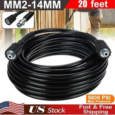 #ad High Pressure Washer Hose 20ft 5800PSI M22 14mm Power Washer Extension Hose ❤️ $13.53