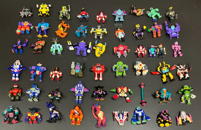 Lot of 54 ** Micro Machines Z-Bots Morphbots Figures Vehicles