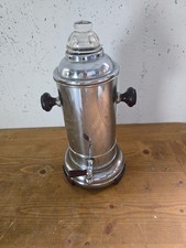 Alter Samowar Teekocher Art Déco Chrom Bakelit Griffe Glasaufsatz Vintage