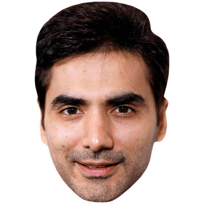 Ishwak Singh (Stubble) Celebrity Mask, Flat Card Face, Fancy Dress Mask