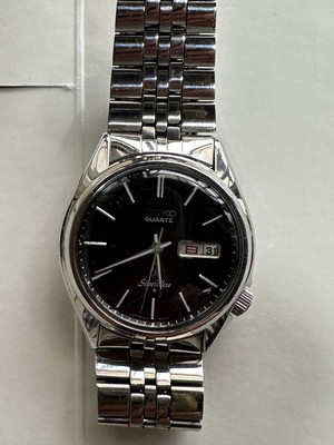 Seiko Silverwave Analog Quartz Men Silver Wave Vintage 872804544